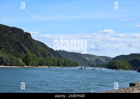 Mittelrheintal im Sommer 2019 Stockfoto