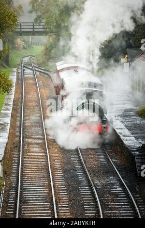 Dampflokomotive der Tanfield Railway, Stanley, County Durham, England, Großbritannien Stockfoto