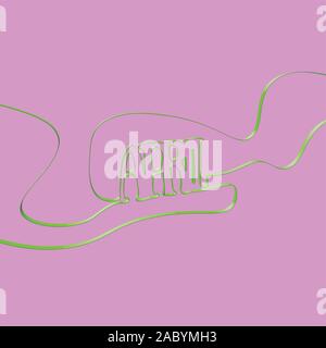 Ribbon font Formen "April", Vector Illustration Stock Vektor