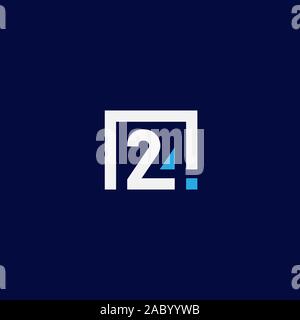 24. Nummer 24 Logo. 24-Logo Stock Vektor