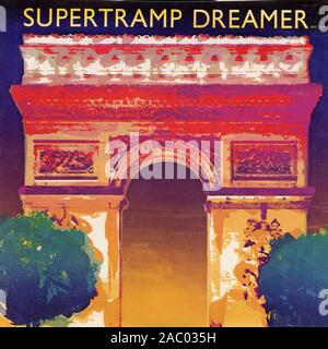 Supertramp - Dreamer (Live) - Vintage Vinyl Album Cover Stockfoto