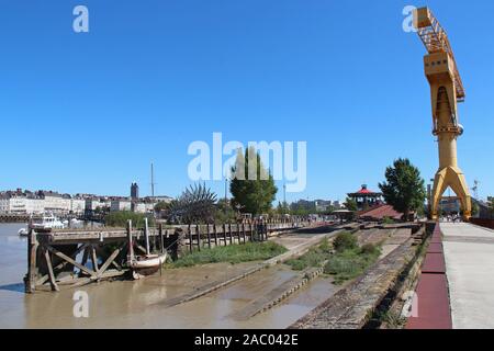 Ufer der Loire in Nantes (Frankreich) Stockfoto