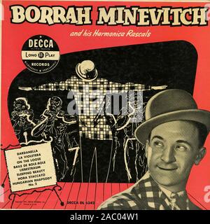 Borrah Minevitch und seiner Mundharmonika Rascals - Vintage Vinyl Album Cover Stockfoto