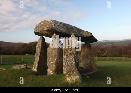 Pentre Ifan Grabkammer, Pembrokeshire, Wales, Stockfoto