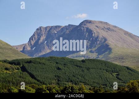 Ben Nevis Gipfel, den höchsten Berg Großbritanniens, Highlands, Schottland, sonnigen Sommertag Stockfoto