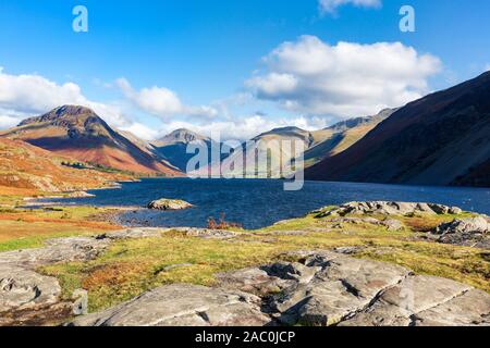 Wast Water, einem der berühmten Seen in der Cumbria Lake District, Engalnd, UK. Stockfoto