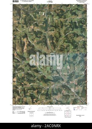 USGS TOPO Karte Pennsylvania NY Troupsburg 20100616 TM Wiederherstellung Stockfoto