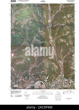 USGS TOPO Karte Pennsylvania NY Waverly 20100622 TM Wiederherstellung Stockfoto