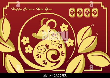 Ein Vektor Illustration der Chinesischen Neue Jahr für Jahr der Ratte Stock Vektor