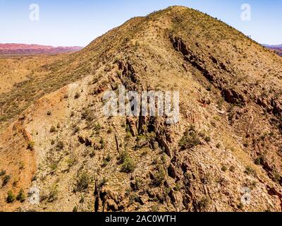 Ellery Creek Big Hole und Umgebung in die West MacDonnell Ranges in den entlegenen nördlichen Gebiet der Zentral Australien Stockfoto