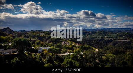 San Fernando Valley, von Mullholland Drive Stockfoto