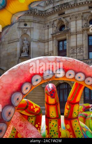 Aste Nagusia (Englisch: Große Woche) das wichtigste Festival von Bilbao, Vizcaya, Baskenland, Spanien, Europa Stockfoto