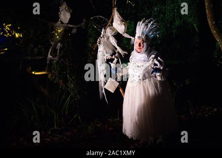 Peter Pan themed Schauspiel von Licht Illuminationen in Sudeley Castle & Gardens, Winchcombe, Gloucestershire. Bild Datum: Freitag, 29. November 2019. Photo Credit: Jacob König/PA-Kabel Stockfoto