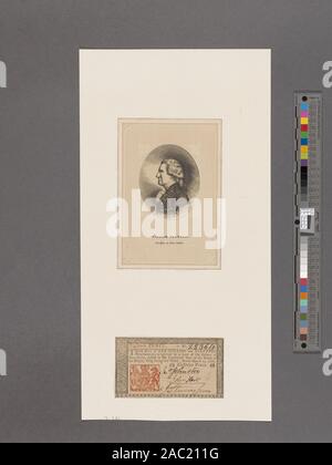 Franklin, William Portrait und ein shilling und 6 Pence beachten, die von der Kolonie von New Jersey, Franklin, William. Porträt und ein shilling und 6 Pence Hinweis durch die Kolonie New Jersey ausgestellt Stockfoto