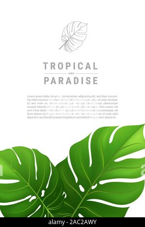 Vektor Sommer Beach Party Flyer Abbildung mit typografische Gestaltung auf Natur Hintergrund mit Palmblättern Stock Vektor