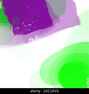 Abstrakte farbenfrohe Aquarelle kreativen Hintergrund grün und violett. Stock Vektor