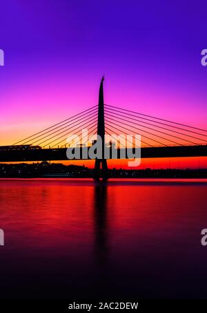 September 2019; halic U-Bridge, Golden Horn Istanbul, Istanbul, Türkei Stockfoto