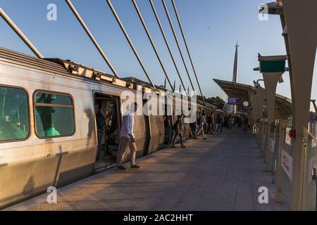 September 2019; halic U-Bridge, Golden Horn Istanbul, Istanbul, Türkei Stockfoto