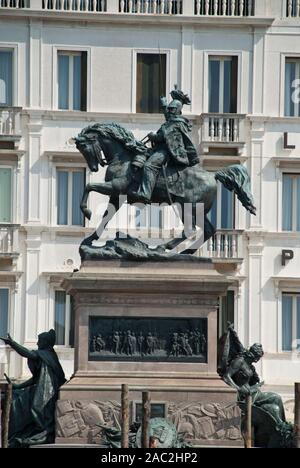 Venedig, Italien: Victor Emmanuel Denkmal II in Riva Degli Schiavoni Avenue, Ansicht von Canale della Giudecca Stockfoto