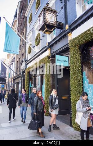 Tiffany & Co Flagship Store Old Bond Street, London, England, Großbritannien Stockfoto