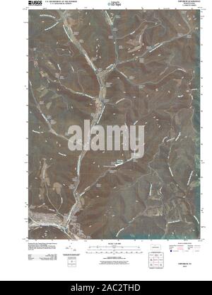 USGS TOPO Karte Pennsylvania PA Emporium 20100615 TM Wiederherstellung Stockfoto
