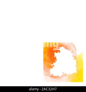 Stellen abstrakte Vorlage Rahmen aquarell Wirkung orange und gelb Farbe Vektor Stock Vektor