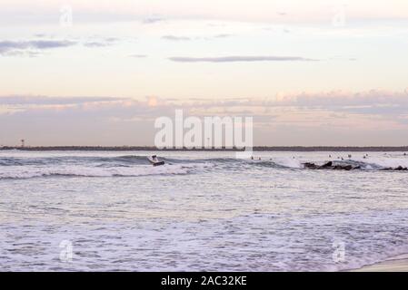 Küsten Szene an einem Herbstmorgen. San Diego, Kalifornien, USA. Am Strand fotografiert. Stockfoto