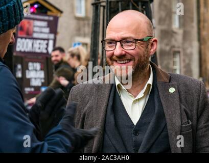 Scottish Green Party fordert Klimawandel allgemeine Maßnahmen der Wahlkampf. Patrick Harvie, MSP&schottischen Grünen Co-Leader Stockfoto