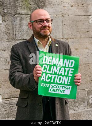 Scottish Green Party fordert Klimawandel allgemeine Maßnahmen der Wahlkampf. Patrick Harvie, MSP&schottischen Grünen Co-Leader Stockfoto