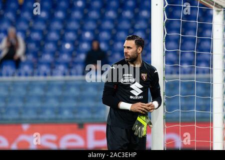 Genua, Italien. 30 Nov, 2019. Salvatore sirigu (Turin) in Genua vs Torino, italienische Fußball Serie A Männer Meisterschaft in Genua, Italien, 30. November 2019 - LPS/Francesco Scaccianoce Credit: Francesco Scaccianoce/LPS/ZUMA Draht/Alamy leben Nachrichten Stockfoto