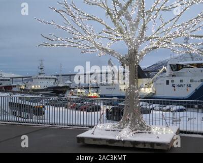 Tromso Kai, Fischereifahrzeuge Stockfoto