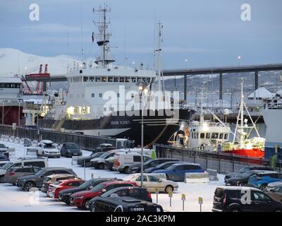 Tromso Kai, Fischereifahrzeuge Stockfoto