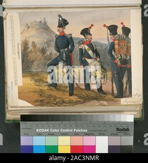 Soldaten von Deutschland, Hohenzollern, 1808-1849; Lübeck, 1750-1768 Deutschland, Hohenzollern, 1808-1849; Lübeck, 1750-1768 Deutschland, Hohenzollern, 1808-1849; Lübeck, 1750-1768. Stockfoto