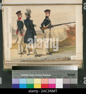 Soldaten von Deutschland, Hohenzollern, 1808-1849; Lübeck, 1750-1768 Deutschland, Hohenzollern, 1808-1849; Lübeck, 1750-1768 Deutschland, Hohenzollern, 1808-1849; Lübeck, 1750-1768. Stockfoto