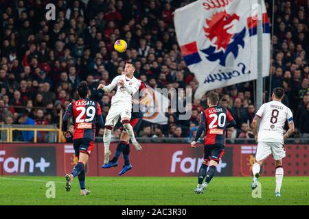 Genua, Italien. 30 Nov, 2019. Alejandro berenguer (Turin) in Genua vs Torino, italienische Fußball Serie A Männer Meisterschaft in Genua, Italien, 30. November 2019 - LPS/Francesco Scaccianoce Credit: Francesco Scaccianoce/LPS/ZUMA Draht/Alamy leben Nachrichten Stockfoto