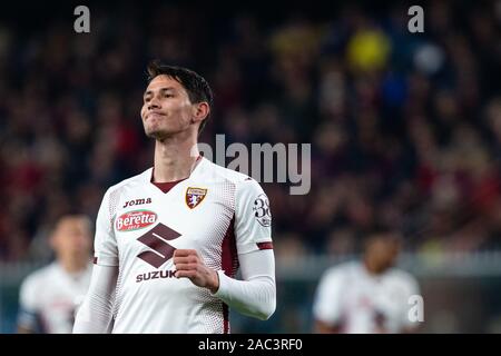 Genua, Italien. 30 Nov, 2019. Sasa lukic (Turin) in Genua vs Torino - Italienische Fußball Serie A Männer Meisterschaft - Credit: LPS/Francesco Scaccianoce/Alamy leben Nachrichten Stockfoto