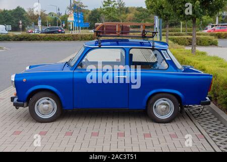 Alte Oldtimer Trabant aus Ostdeutschland Stockfoto