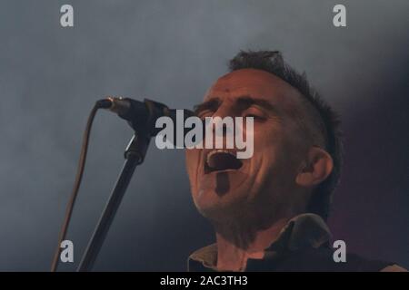 Mailand, Italien - 20. April 2018: Die italienische Sängerin und Songwriterin Giovanni Lindo Ferretti führt bei Live-Musik-Club von Trezzo (MI). Brambilla Simone Live Neue Stockfoto