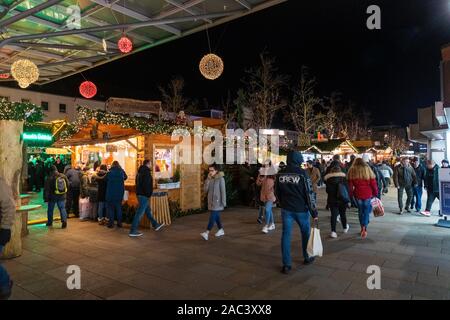 Weihnachtsmarkt in Wolfsburg, Deutschland Stockfoto