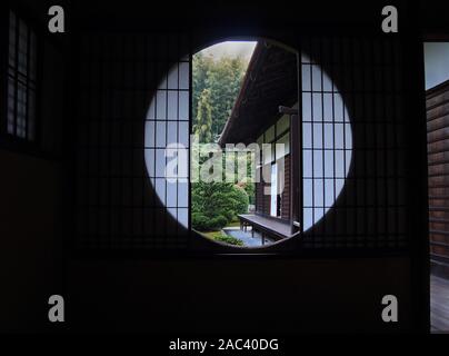 Tofukuji Funda-in (Sesshuuji). Alte Zen Buddhismus Tempel in Kyoto. Stockfoto