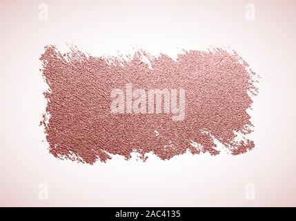Gold stieg Pinsel streichen, glitzern Hintergrund. Rosa gold glitzernde strukturierte Art Hand gezeichnet Grunge malen. Vector Illustration Stock Vektor