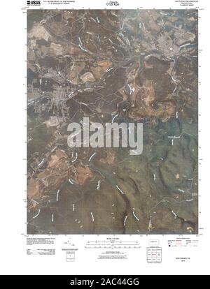 USGS TOPO Karte Pennsylvania PA Houtzdale 20100602 TM Wiederherstellung Stockfoto