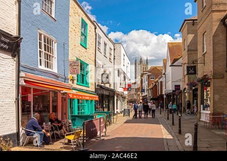 St. Margaret's Street, Stadt Canterbury in Großbritannien Stockfoto