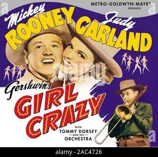 GIRL CRAZY 1943 MGM Film mit Judy Garland und Mickey Rooney Stockfoto