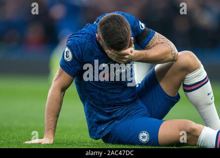 London, Großbritannien. 30 Nov, 2019. Olivier Giroud von Chelsea in der Premier League Spiel zwischen Chelsea und West Ham United an der Stamford Bridge, London, England am 30. November 2019. Foto von Andy Rowland. Credit: PRiME Media Images/Alamy leben Nachrichten Stockfoto