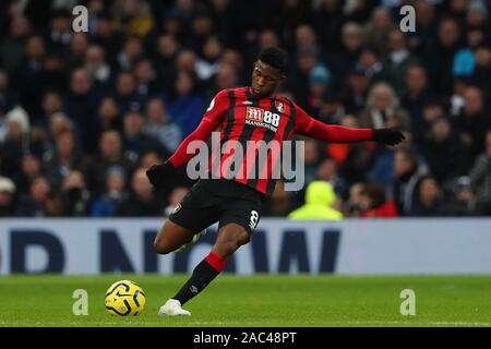 Bournemouth Mittelfeldspieler Jefferson Lerma während der Barclays Premier League Match zwischen den Tottenham Hotspur und Bournemouth an der Tottenham Hotspur Stadion in London, England. Am 30. November 2019. (Foto durch AFS/Espa-Images) Stockfoto