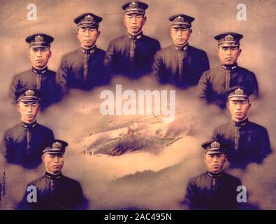 PEARL HARBOR vom 7. Dezember 1941. Japanische Poster mit U-Bootfahrer im Angriff verloren Stockfoto