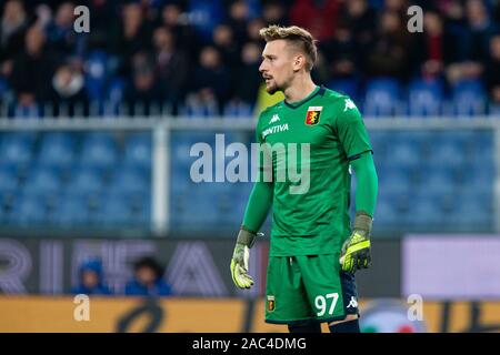 Genua, Italien, 30. November 2019, ionut radu (Genua) in Genua vs Torino - Italienische Fußball Serie A Männer Meisterschaft - Credit: LPS/Francesco Scaccianoce/Alamy leben Nachrichten Stockfoto