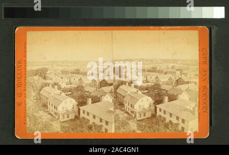 Gloucester Hafen und Osten Gloucester, von Unitarian Church Gloucester Hafen und Osten Gloucester, von Unitarian ChurchGloucester Hafen und Osten Gloucester, von Unitarian Church. Stockfoto