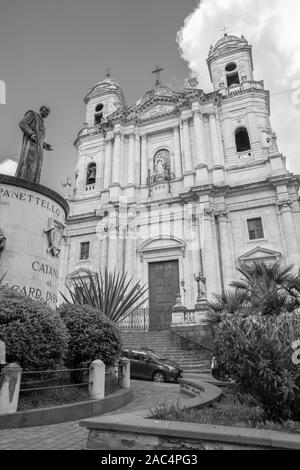 Catania - der Hl. Franziskus von Assisi (Chiesa di San Francesco d'Assisi all'Immacolata) Kirche. Stockfoto